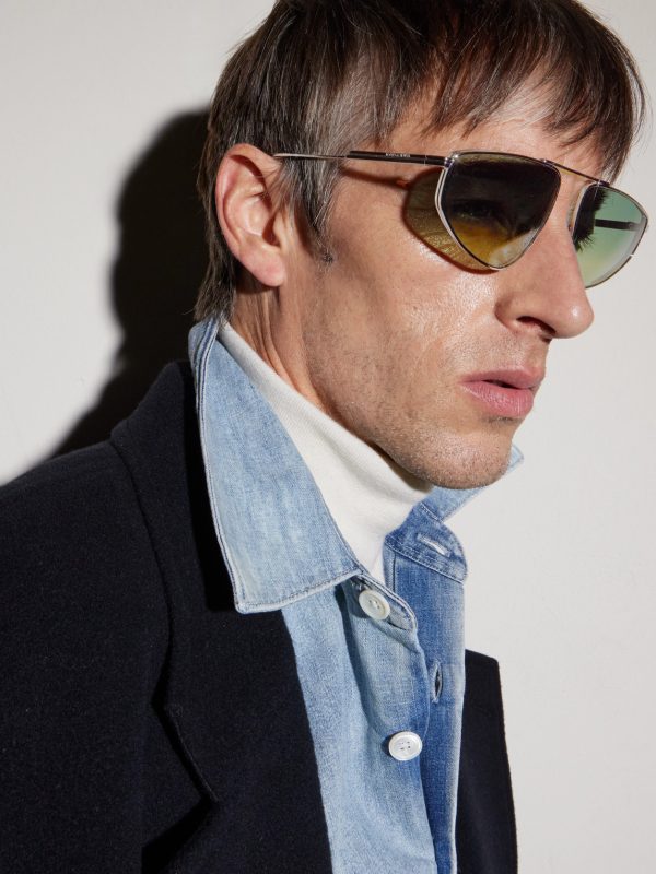Light Ribbon Aviator-Style Silver-Tone Sunglasses - OU Light Ribbon Aviator-Style Silver-Tone Sunglasses - OU