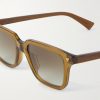 Triangle Stud Square-Frame Recycled-Acetate Sunglasses - CU Triangle Stud Square-Frame Recycled-Acetate Sunglasses - CU
