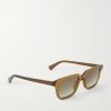 Triangle Stud Square-Frame Recycled-Acetate Sunglasses - FR Triangle Stud Square-Frame Recycled-Acetate Sunglasses - FR