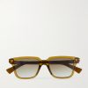 Triangle Stud Square-Frame Recycled-Acetate Sunglasses Triangle Stud Square-Frame Recycled-Acetate Sunglasses