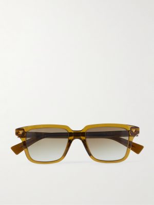 Triangle Stud Square-Frame Recycled-Acetate Sunglasses