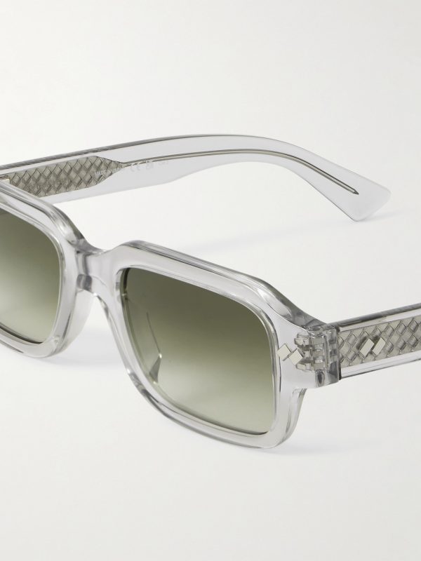 Intrecciato Square-Frame Recycled-Acetate Sunglasses - CU Intrecciato Square-Frame Recycled-Acetate Sunglasses - CU