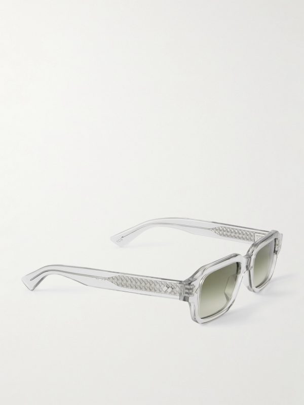 Intrecciato Square-Frame Recycled-Acetate Sunglasses - FR Intrecciato Square-Frame Recycled-Acetate Sunglasses - FR