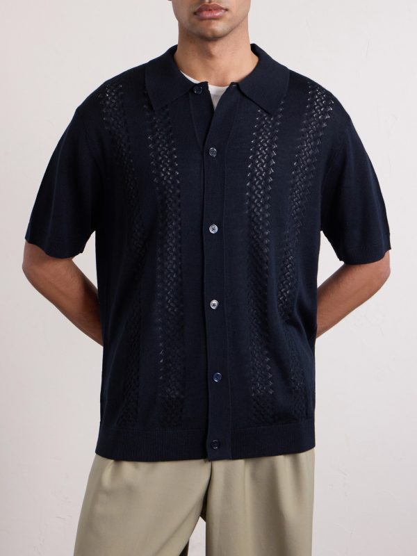 Thor 6584 Open-Knit Wool-Blend Cardigan - FR