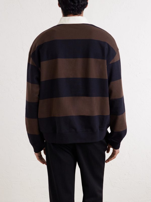 David 30043 Striped Organic Cotton Polo Shirt - BK