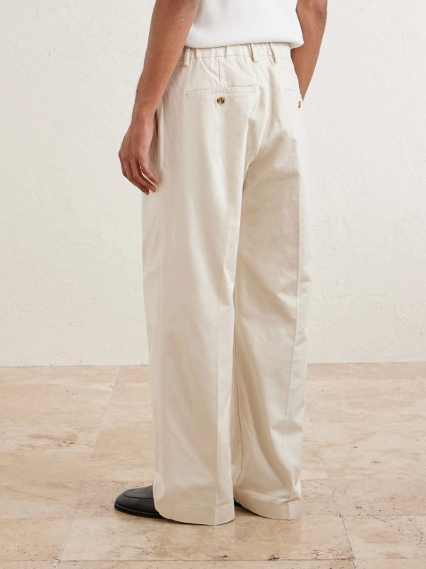 Kay 1420 Wide-Leg Pleated Organic Cotton-Blend Twill Trousers - BK Kay 1420 Wide-Leg Pleated Organic Cotton-Blend Twill Trousers - BK