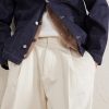 Kay 1420 Wide-Leg Pleated Organic Cotton-Blend Twill Trousers - CU Kay 1420 Wide-Leg Pleated Organic Cotton-Blend Twill Trousers - CU