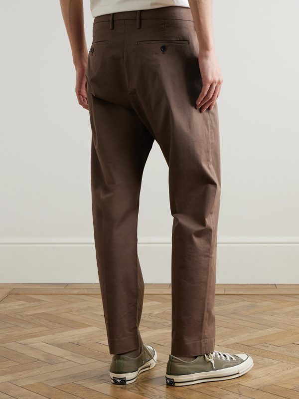Bill 1804 Straight-Leg Organic Cotton-Blend Trousers - BK Bill 1804 Straight-Leg Organic Cotton-Blend Trousers - BK