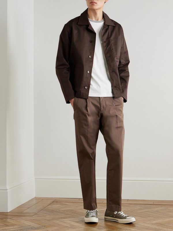 Bill 1804 Straight-Leg Organic Cotton-Blend Trousers - OU Bill 1804 Straight-Leg Organic Cotton-Blend Trousers - OU