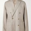 Jordin 10027 Double-Breasted Linen and Wool-Blend Suit Jacket Jordin 10027 Double-Breasted Linen and Wool-Blend Suit Jacket