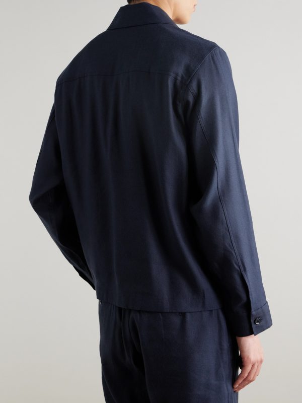 Alban 1808 LENZING™ ECOVERO™ and Linen-Blend Jacket - BK