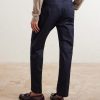 Tapered Pleated Organic Cotton-Blend Twill Trousers - BK Tapered Pleated Organic Cotton-Blend Twill Trousers - BK