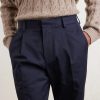 Tapered Pleated Organic Cotton-Blend Twill Trousers - CU Tapered Pleated Organic Cotton-Blend Twill Trousers - CU