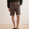 Billie Straight-Leg Striped Seersucker Shorts - FR Billie Straight-Leg Striped Seersucker Shorts - FR