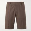 Billie Straight-Leg Striped Seersucker Shorts Billie Straight-Leg Striped Seersucker Shorts