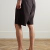 Kay 1808 Straight-Leg Pleated LENZING™ ECOVERO™, Cotton and Linen-Blend Shorts - BK Kay 1808 Straight-Leg Pleated LENZING™ ECOVERO™, Cotton and Linen-Blend Shorts - BK
