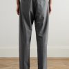 Kay 10037 Wide-Leg Pleated Woven Trousers - BK