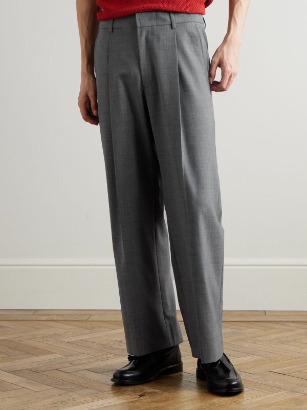 Kay 10037 Wide-Leg Pleated Woven Trousers - FR