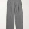 Kay 10037 Wide-Leg Pleated Woven Trousers