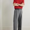 Kay 10037 Wide-Leg Pleated Woven Trousers - OU