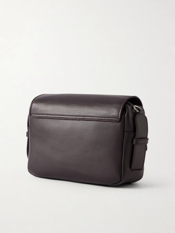 Port Small Leather Messenger Bag - BK Port Small Leather Messenger Bag - BK