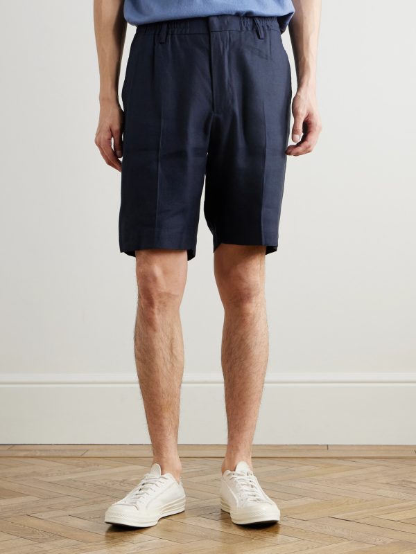 Billie 1808 Straight-Leg LENZING™ ECOVERO™ and Linen-Blend Shorts - FR Billie 1808 Straight-Leg LENZING™ ECOVERO™ and Linen-Blend Shorts - FR