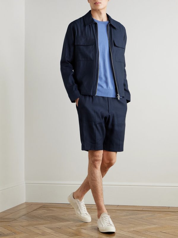 Billie 1808 Straight-Leg LENZING™ ECOVERO™ and Linen-Blend Shorts - OU Billie 1808 Straight-Leg LENZING™ ECOVERO™ and Linen-Blend Shorts - OU
