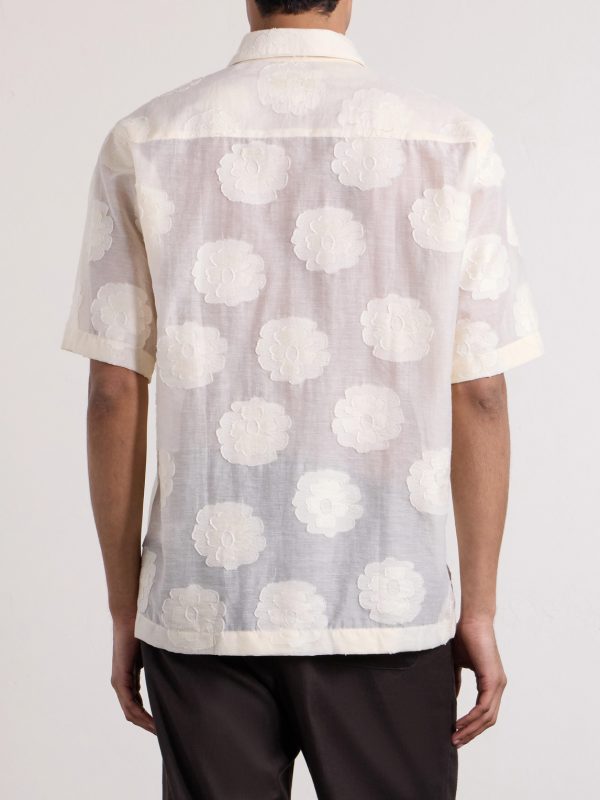 Freddy 50045 Floral-Embroidered Organic Cotton-Blend Shirt - BK Freddy 50045 Floral-Embroidered Organic Cotton-Blend Shirt - BK