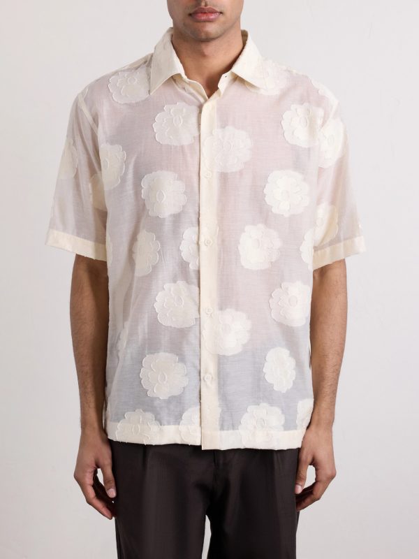 Freddy 50045 Floral-Embroidered Organic Cotton-Blend Shirt - FR Freddy 50045 Floral-Embroidered Organic Cotton-Blend Shirt - FR