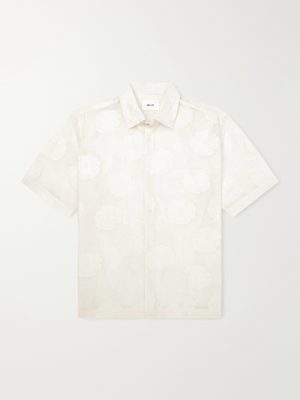 Freddy 50045 Floral-Embroidered Organic Cotton-Blend Shirt Freddy 50045 Floral-Embroidered Organic Cotton-Blend Shirt