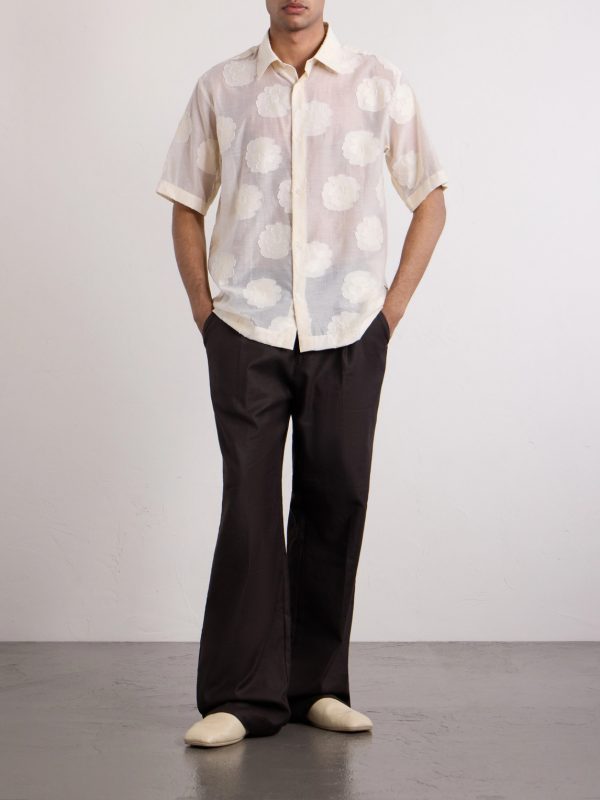 Freddy 50045 Floral-Embroidered Organic Cotton-Blend Shirt - OU Freddy 50045 Floral-Embroidered Organic Cotton-Blend Shirt - OU