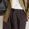Kay 1420 Wide-Leg Pleated Organic Cotton-Blend Twill Trousers - CU Kay 1420 Wide-Leg Pleated Organic Cotton-Blend Twill Trousers - CU