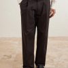 Kay 1420 Wide-Leg Pleated Organic Cotton-Blend Twill Trousers - FR Kay 1420 Wide-Leg Pleated Organic Cotton-Blend Twill Trousers - FR