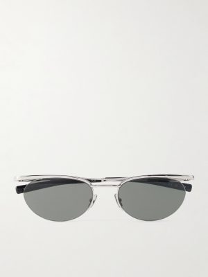 Oval-Frame Silver-Tone Sunglasses Oval-Frame Silver-Tone Sunglasses