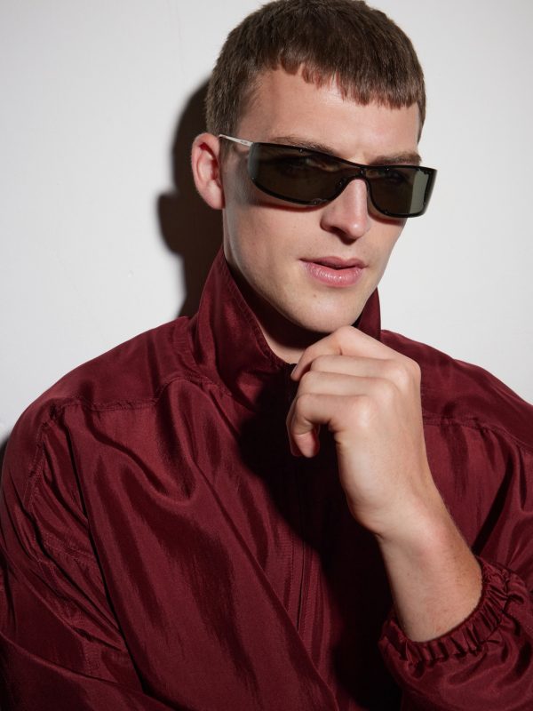 Mask Aviator-Style Acetate Sunglasses - BK Mask Aviator-Style Acetate Sunglasses - BK