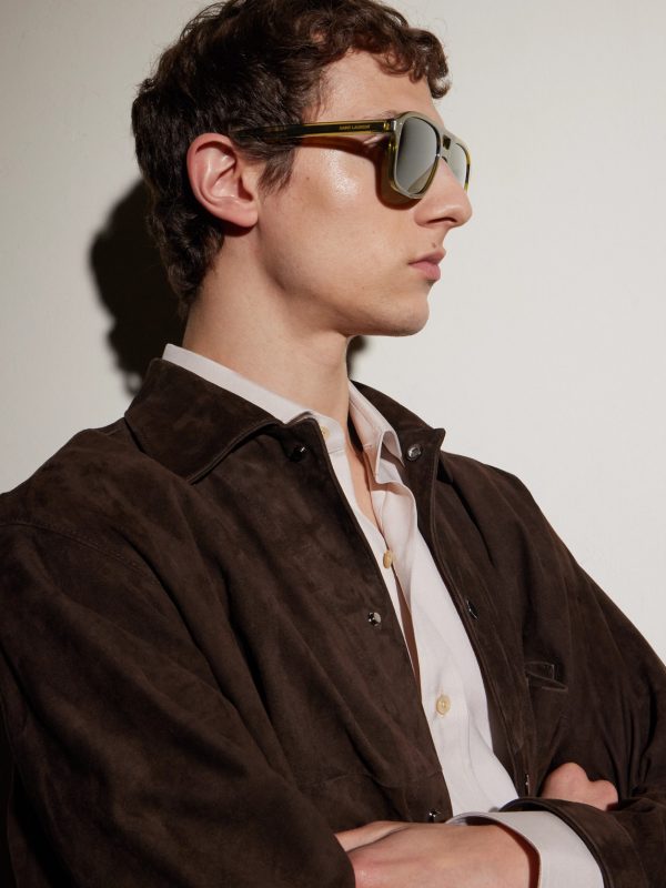 Aviator-Style Silver-Tone and Acetate Sunglasses - BK Aviator-Style Silver-Tone and Acetate Sunglasses - BK