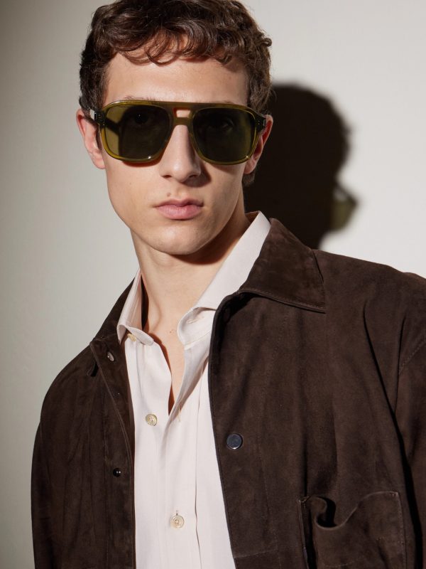 Aviator-Style Silver-Tone and Acetate Sunglasses - OU Aviator-Style Silver-Tone and Acetate Sunglasses - OU