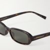 Panthos Oval-Frame Tortoiseshell Acetate Sunglasses - CU Panthos Oval-Frame Tortoiseshell Acetate Sunglasses - CU