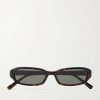 Panthos Oval-Frame Tortoiseshell Acetate Sunglasses Panthos Oval-Frame Tortoiseshell Acetate Sunglasses