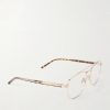 Pilot viator-Style Gold-Tone Optical Glasses - FR