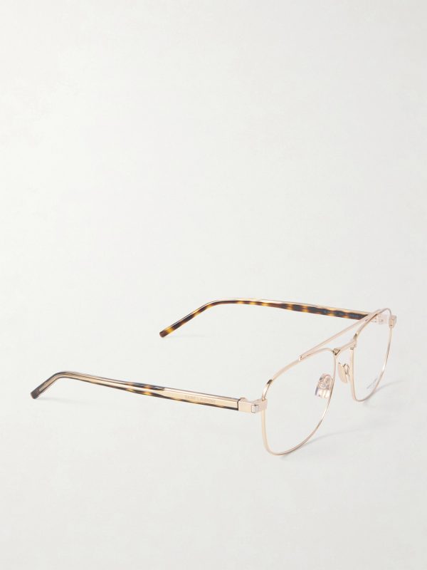 Pilot viator-Style Gold-Tone Optical Glasses - FR