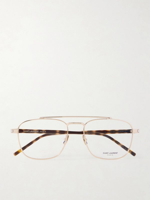 Pilot viator-Style Gold-Tone Optical Glasses