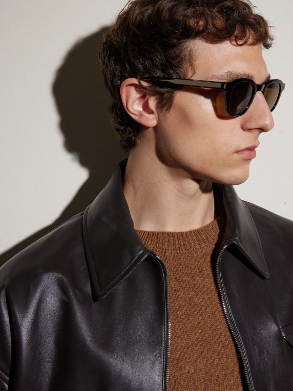 Panthos Round-Frame Tortoiseshell Acetate Sunglasses - BK Panthos Round-Frame Tortoiseshell Acetate Sunglasses - BK