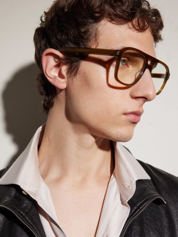 Aviator-Style Acetate Optical Glasses - BK Aviator-Style Acetate Optical Glasses - BK