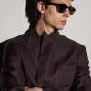 Round-Frame Acetate Sunglasses - BK Round-Frame Acetate Sunglasses - BK
