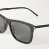 Square-Frame Tortoiseshell Acetate Sunglasses - CU