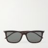 Square-Frame Tortoiseshell Acetate Sunglasses