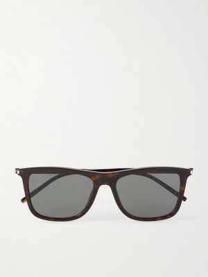 Square-Frame Tortoiseshell Acetate Sunglasses
