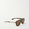 Aviator-Style Tortoiseshell Acetate Sunglasses - FR