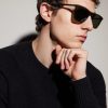 Square-Frame Acetate Sunglasses - BK